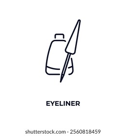 eyeliner outline icon. Linear vector from beauty concept. Thin line eyeliner icon isolated on white background