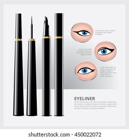 Eyeliner Packaging with Types of Eye Makeup