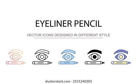 Eyeliner Pencil icon design with white background stock illustration