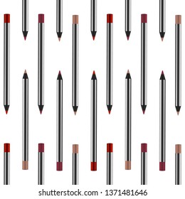 Eyeliner pencil pattern. Makeup.  Cosmetics.  Vector illustration design.
