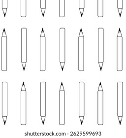 Eyeliner Seamless pattern. Vector graphic line illustration. Black and white cosmetic makeup art. Illustration for beauty salon, cosmetic store, makeup design.
