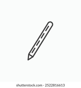 Ícone de linha fina do delineador isolado
