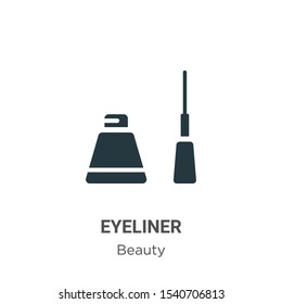 Eyeliner vector icon on white background. Flat vector eyeliner icon symbol sign from modern beauty collection for mobile concept and web apps design.