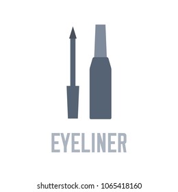 eyeliner vector illustration symbol object. Flat icon style concept design