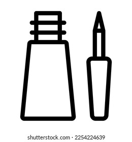 Eyeliner Vector Line Icon Design