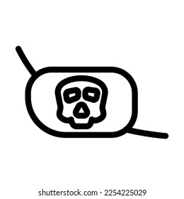 Eyepatch Vector Line Icon Design