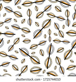 Eyes abstract pattern. Pattern on a white background