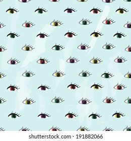 eyes abstract seamless pattern. eye pattern vector background.
