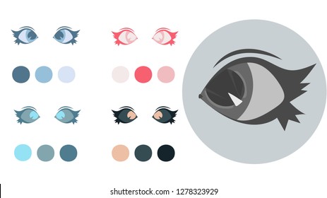 Eyes anime in different colors for the characters of a boy or girl, you can use as a company logo and so on.