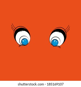Eyes background, vector illustration