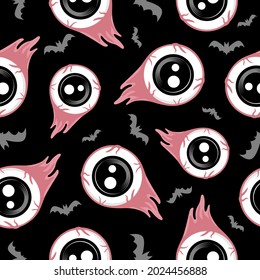 Eyes with bat pattern illustration