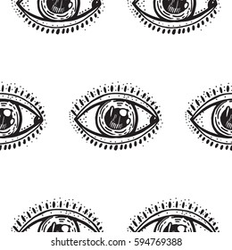 eyes black art pattern