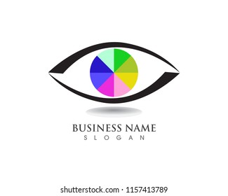 Eyes care health logo and symbols vector