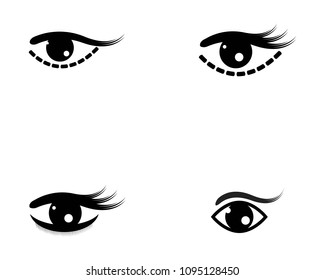 Eyes care logo design vector