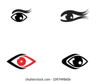 Eyes care logo design vector