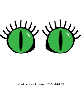 Eyes. Cartoon. Flat.