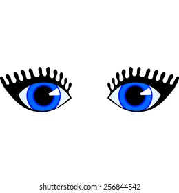 Eyes Cartoon Flat Stock Vector (Royalty Free) 257323657 | Shutterstock