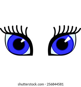 Eyes. Cartoon. Flat.
