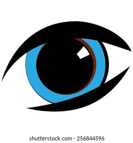 Eyes. Cartoon. Flat.