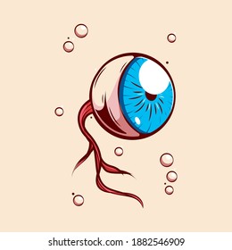 eyes cartoon illustration Premium Vector