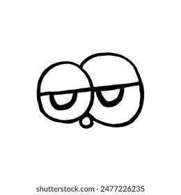 eyes cartoon illustration vector for fun