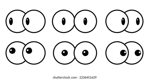 Eyes cartoon image. Vector icons