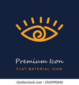 Eyes Cartoon Variant Outline Premium Material Ui Ux Isolated Vector Icon In Navy Blue And Orange Colors