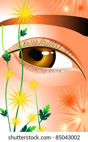 eyes as chrysanthemums