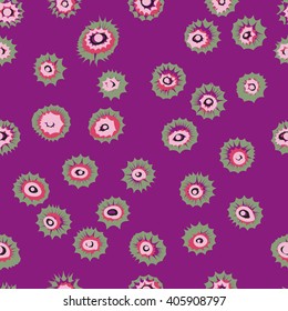 Eyes circles or colored blown seamless pattern. Vector texture EPS8