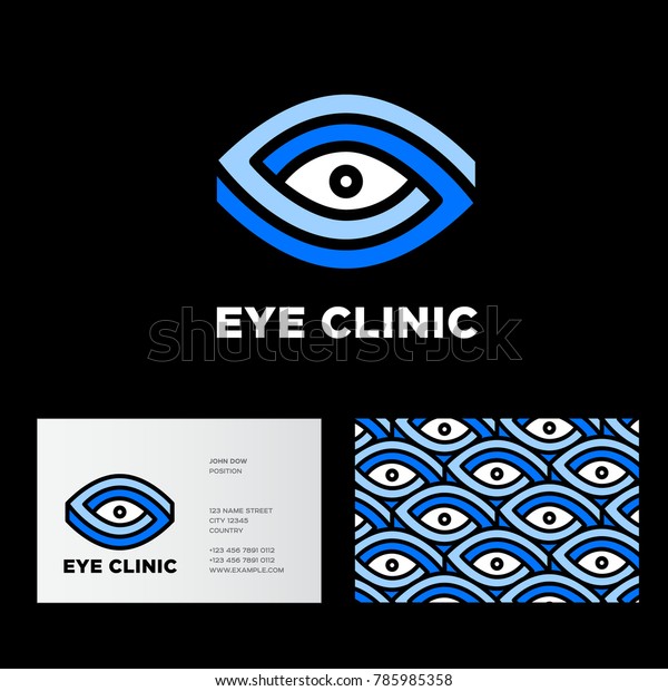 Eyes Clinic Logo Ophthalmology Emblems Stylized Stock Vector Royalty Free Shutterstock