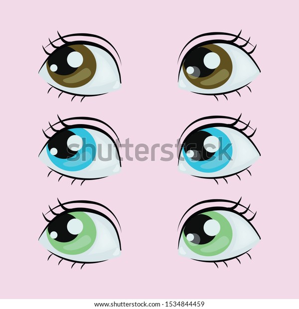 Eyes Collection Illustration Colorful Collection Eyes Stock Vector 