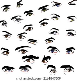 eyes color look eyebrows lashes 