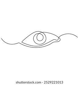 Eyes  continuous one line drawing outline vector icon