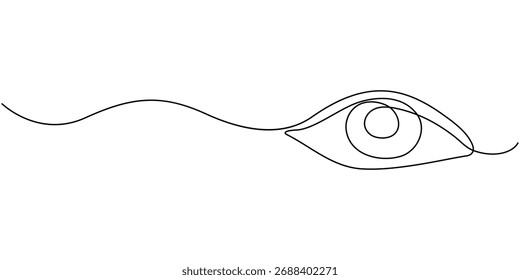 Olhos contínuos uma linha desenho contorno ícone vetor, Mão desenhado olho humano com linhas de onda, Uma única linha contínua arte olho relógio feminino, Olho uma arte contínua, Olho uma arte desenho de linha contínua