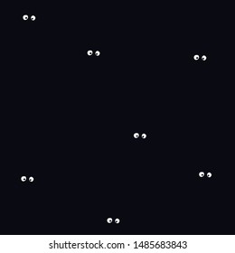 Eyes in the dark.Hand drawn ,Seamless pattern,background,wrapping paper.