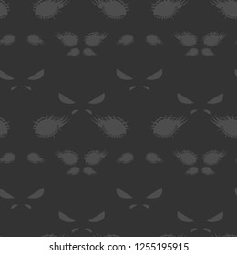 eyes in darkness seamless pattern, nightmare background,,