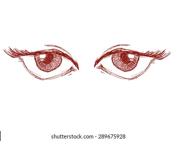 Eyes design over white background, vector illustration
