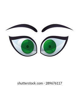 Eyes design over white background, vector illustration