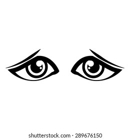Eyes design over white background, vector illustration