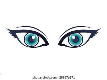 Eyes design over white background, vector illustration
