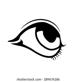 Eyes design over white background, vector illustration