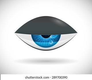 Eyes design over white background, vector illustration