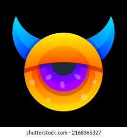 eyes devil colorful logo design