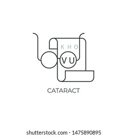 Eyes disease. Ophthalmology. Web Banner with space for text. The Concept Of Health.  Vector Illustration