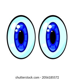 dibujo de ojos sobre fondo blanco, ilustración vectorial