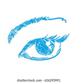 Eyes drawing sketch
