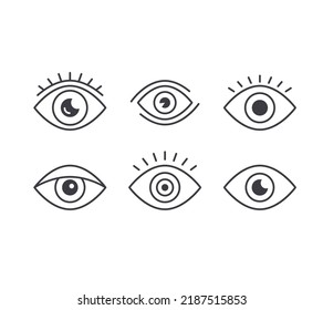 Eyes. Eye with eyelashes. Vector illustration