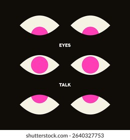 Eyes. Eye flat vector illustration. Eye symbols. Cartoon eyeballs.