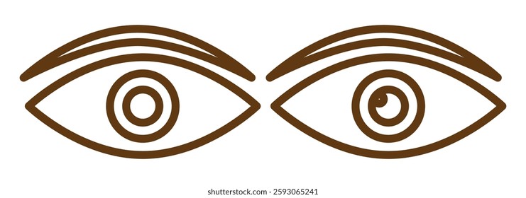 Eyes and eye icon set vector collection. Look and Vision icons.