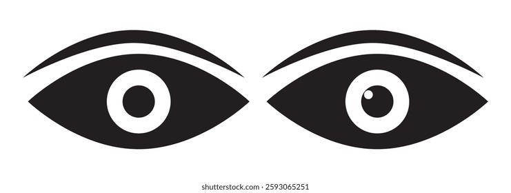 Eyes and eye icon set vector collection. Look and Vision icons.